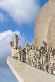 Portugal, Lisbon, Belem District, Padrao dos Descobrimentos (Monument to the Discoveries) dated 1960