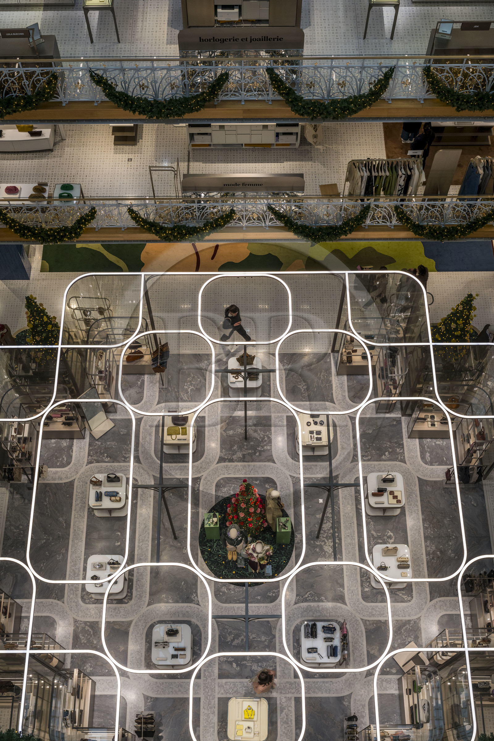 France, Paris (75), le grand magasin de La Samaritaine pendant les fêtes de Noël