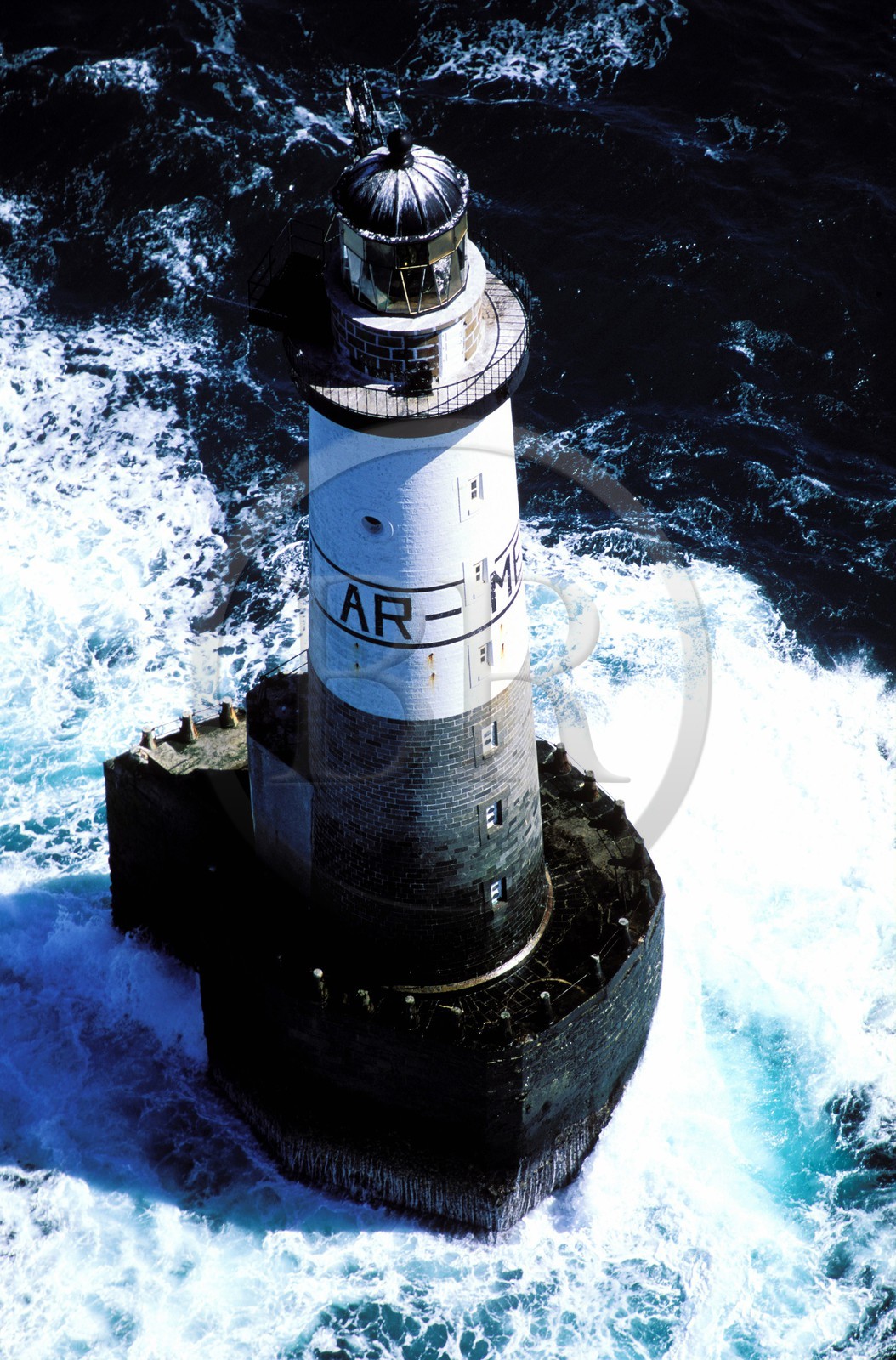 France, Finistere, Ar Men Lighthouse around Ile de Sein, Labelled Les Plus Beaux Villages de France (The Most Beautiful Villages of France)