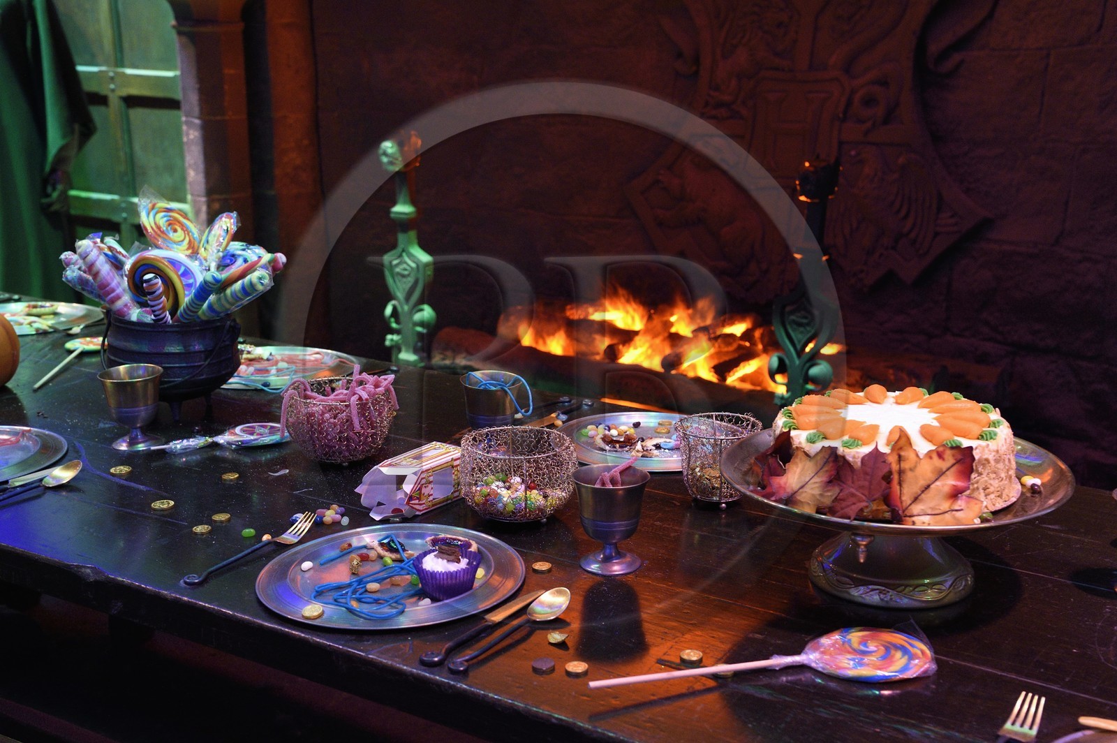 Royaume-Uni, Hertfordshire, Leavesden, Leavesden Film Studios, Harry Potter Studio Tour London, les coulisses du tournage des 8 films de Harry Potter, la grande salle de l'école de Poudlard