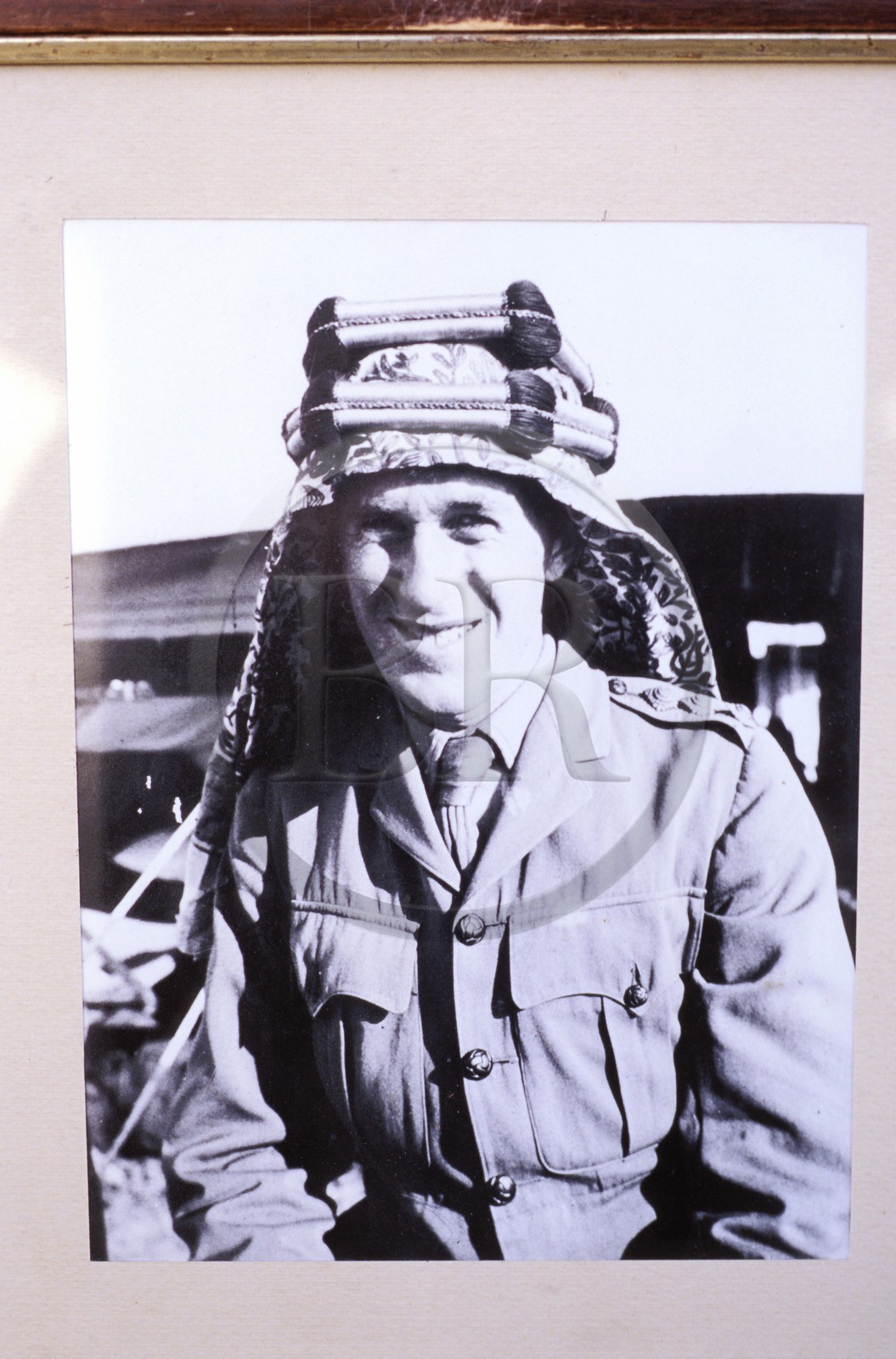 Jordan, Azraq Fortress, portrait of Lawrence of Arabia