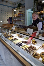 France, Paris (75), Patisserie Boulangerie Boris Lumé dans la rue Caulaincourt