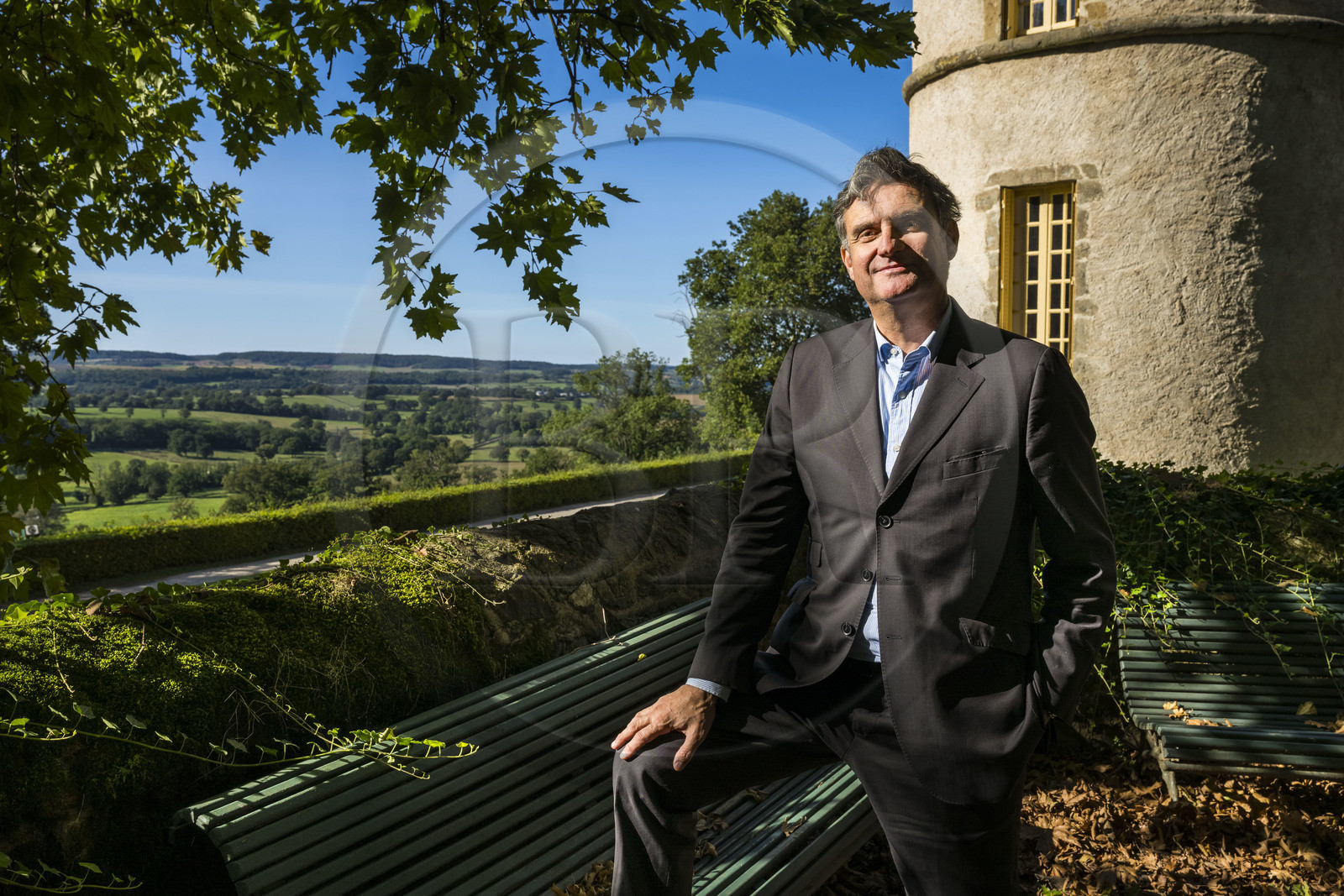 France, Nièvre (58), Parc naturel régional du Morvan, Bazoches, le chateau de Bazoches qui fut propriété du maréchal Sébastien le Prestre de Vauban, Amaury de Sigalas descendant d'une lignée de 28 générations de Chastellux et de Vauban