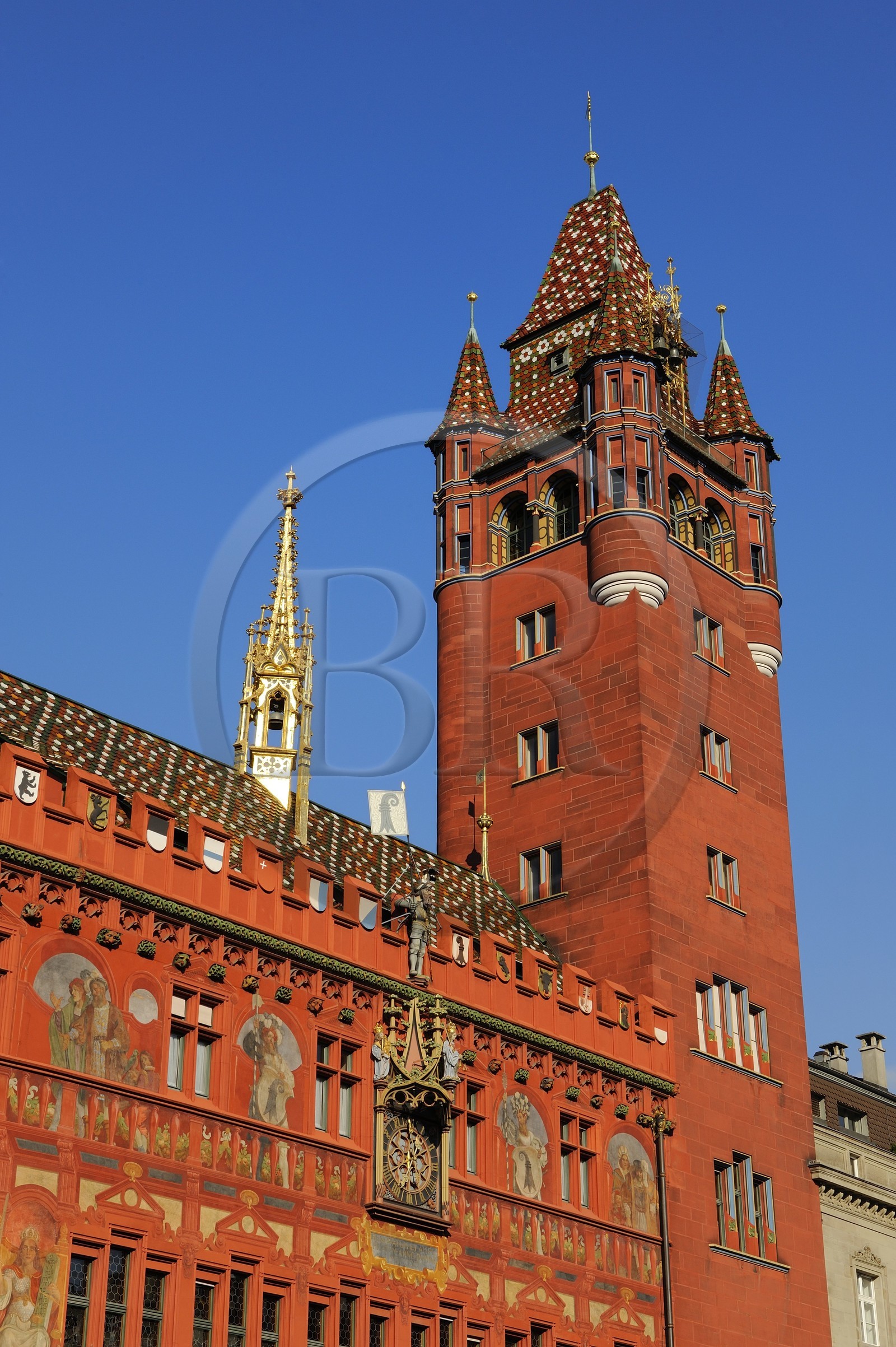 Switzerland, Basel, Marktplatz, City hall