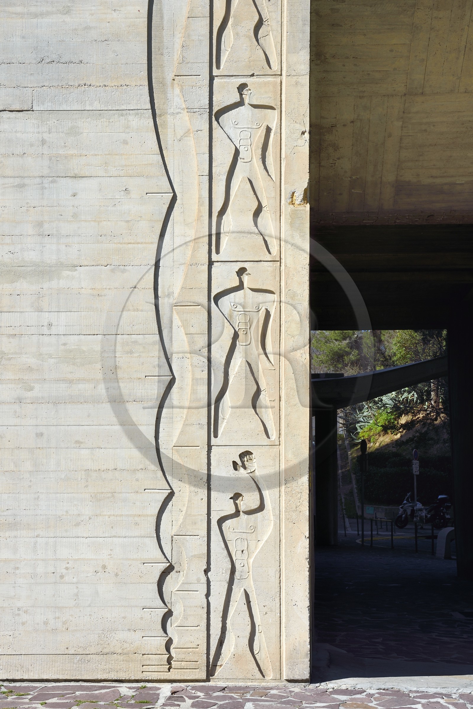 France, Bouches-du-Rhône (13), Marseille, oeuvre architecturale de Le Corbusier, classée Patrimoine Mondial de l'UNESCO, la Cité Radieuse par l'architecte Le Corbusier, le Modulor