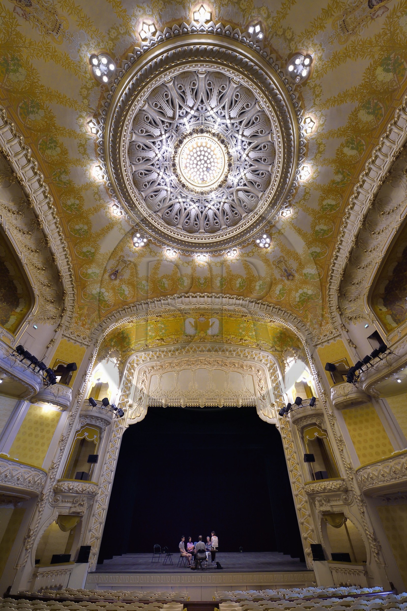 France, Allier (03), Vichy, Palais des Congrès (Congress Palace) and Opera, the Art Nouveau hall of the Opera house