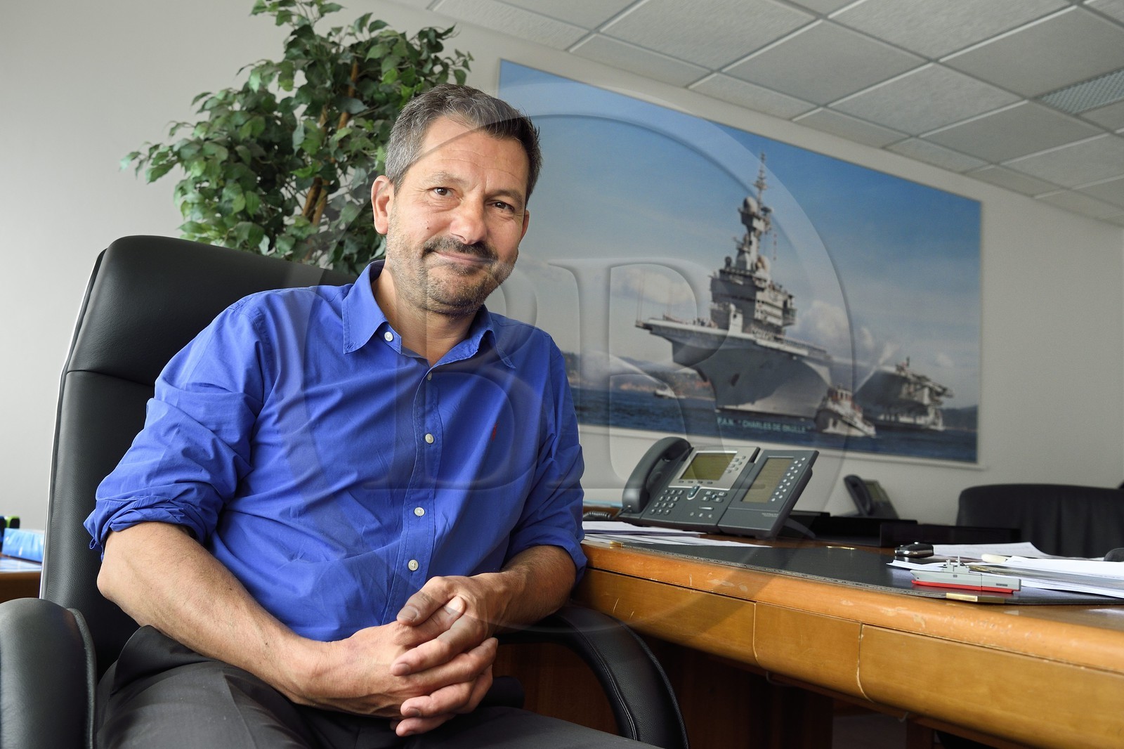 France, Var (83), Toulon, la base navale (Arsenal), Francois Demoulin, directeur de Naval Group à Toulon