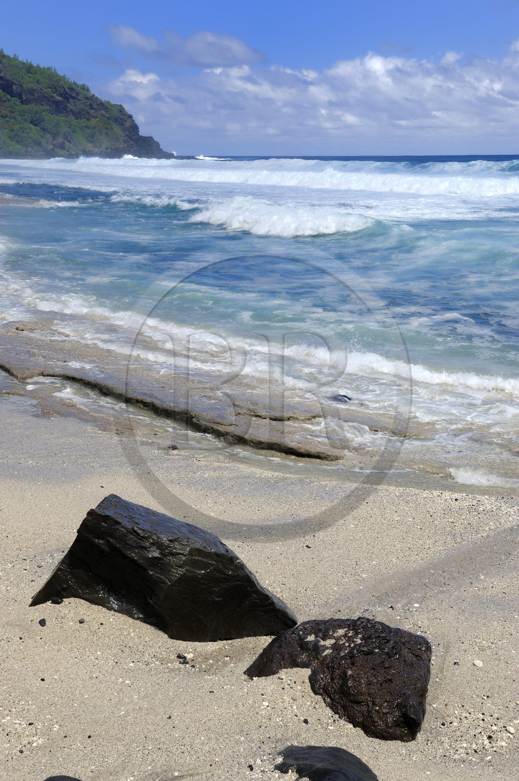 France, île de la Réunion, la côte sud, plage de Grand-Anse