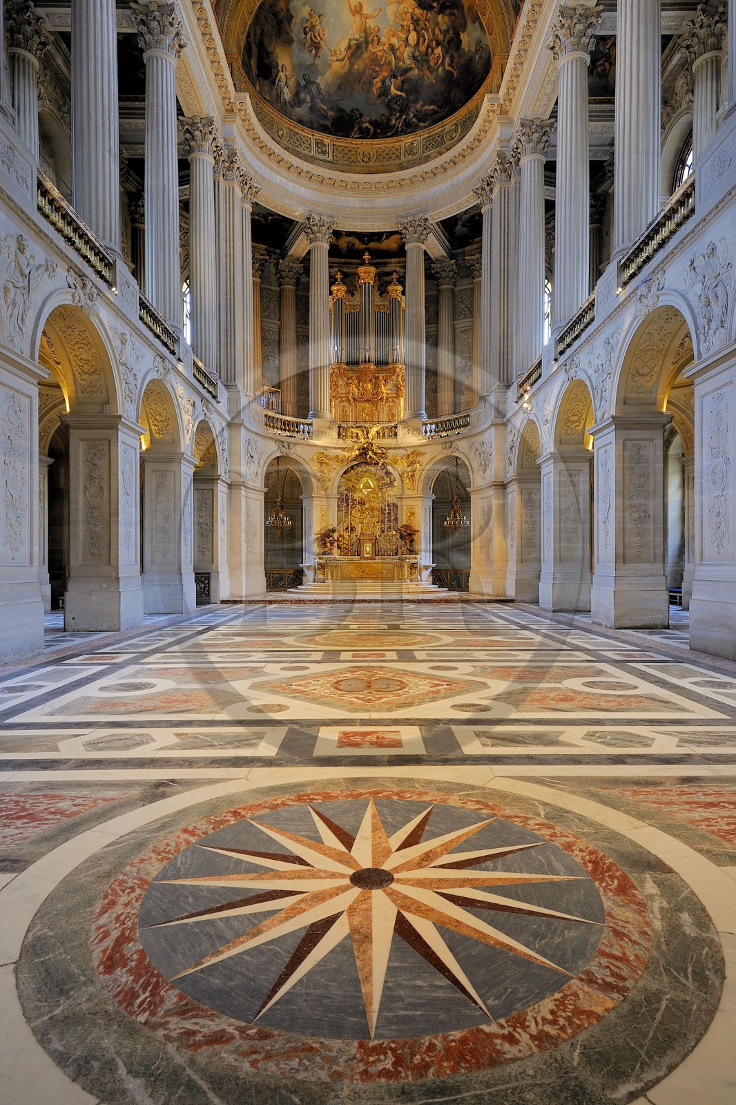 France, Yvelines, Chateau de Versailles, listed as World Heritage by UNESCO, the Royal Chapel, still used for concerts