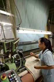 France, Rhone, Lyon, La Croix Rousse District, Silk manufacturer Prelle, mecanic loom