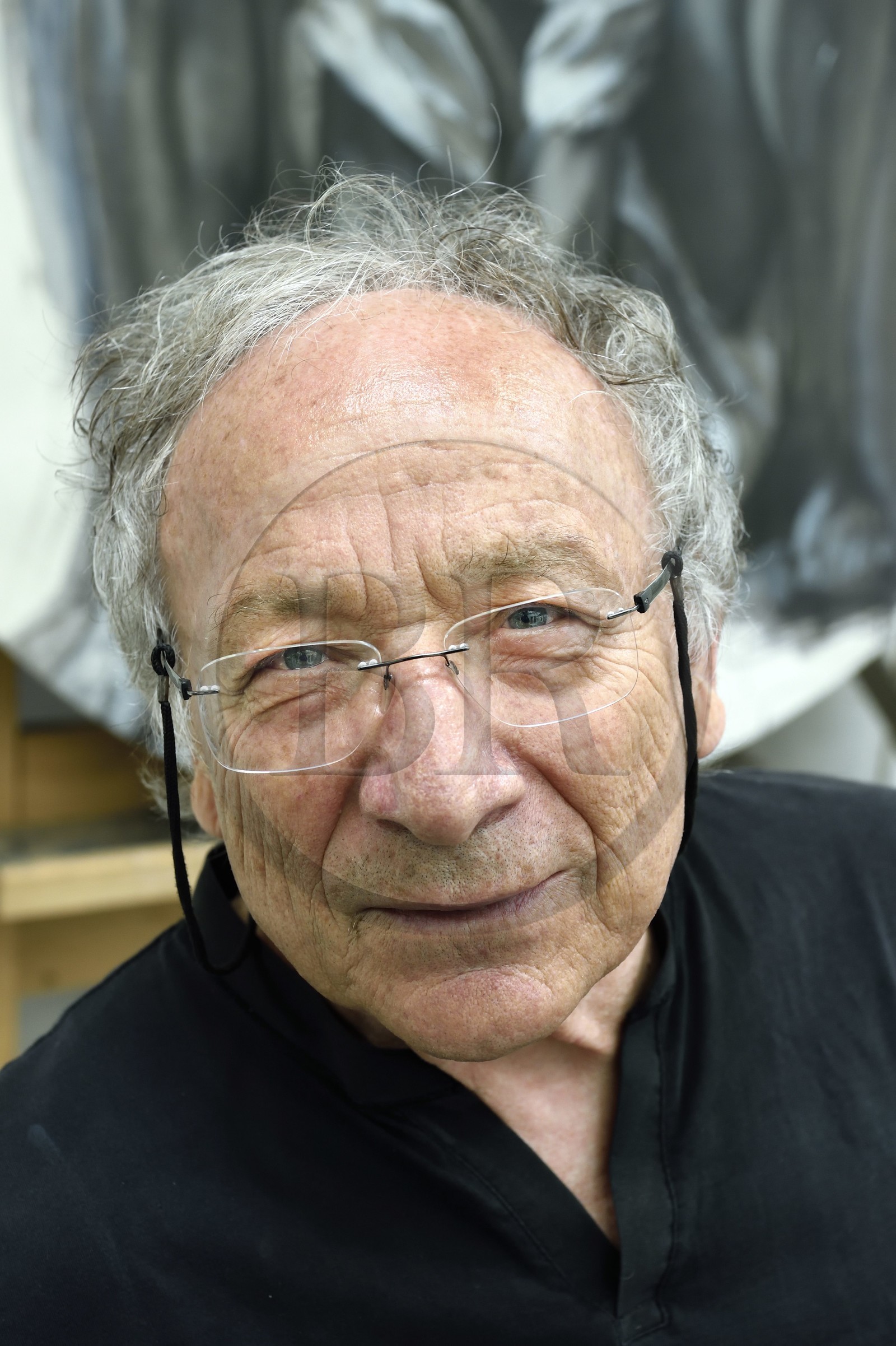 France, Ivry sur Seine, the artist Ernest Pignon-Ernest in his studio
