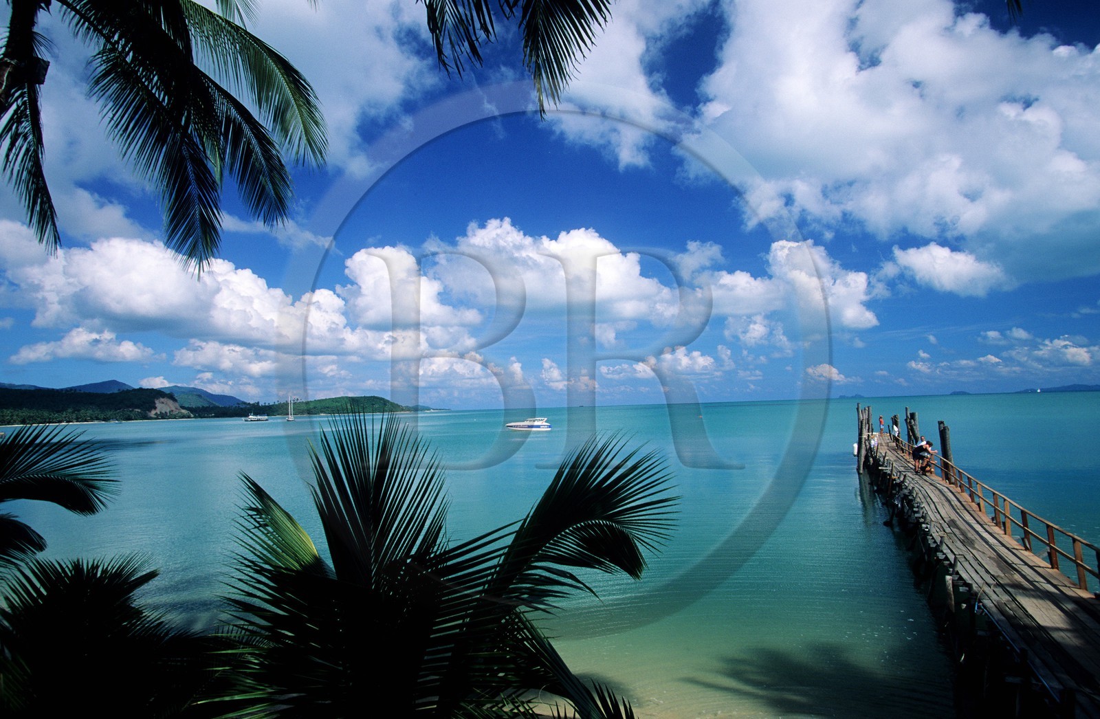 Thaïlande, golfe de Siam, île de Ko Samui, Ko Faan, ponton