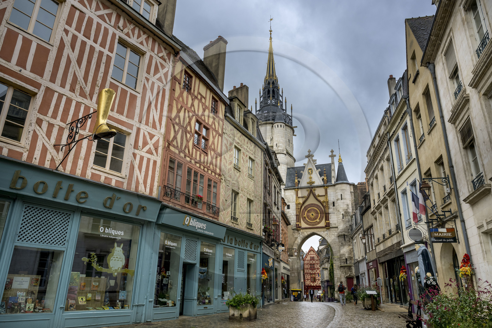 France, Yonne, Auxerre, the 15th century Clock Tower and Gate