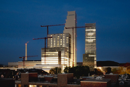 Suisse, Bâle, les Tours Roche, les plus hautes de Suisse signées par les architectes Herzog et de Meuron