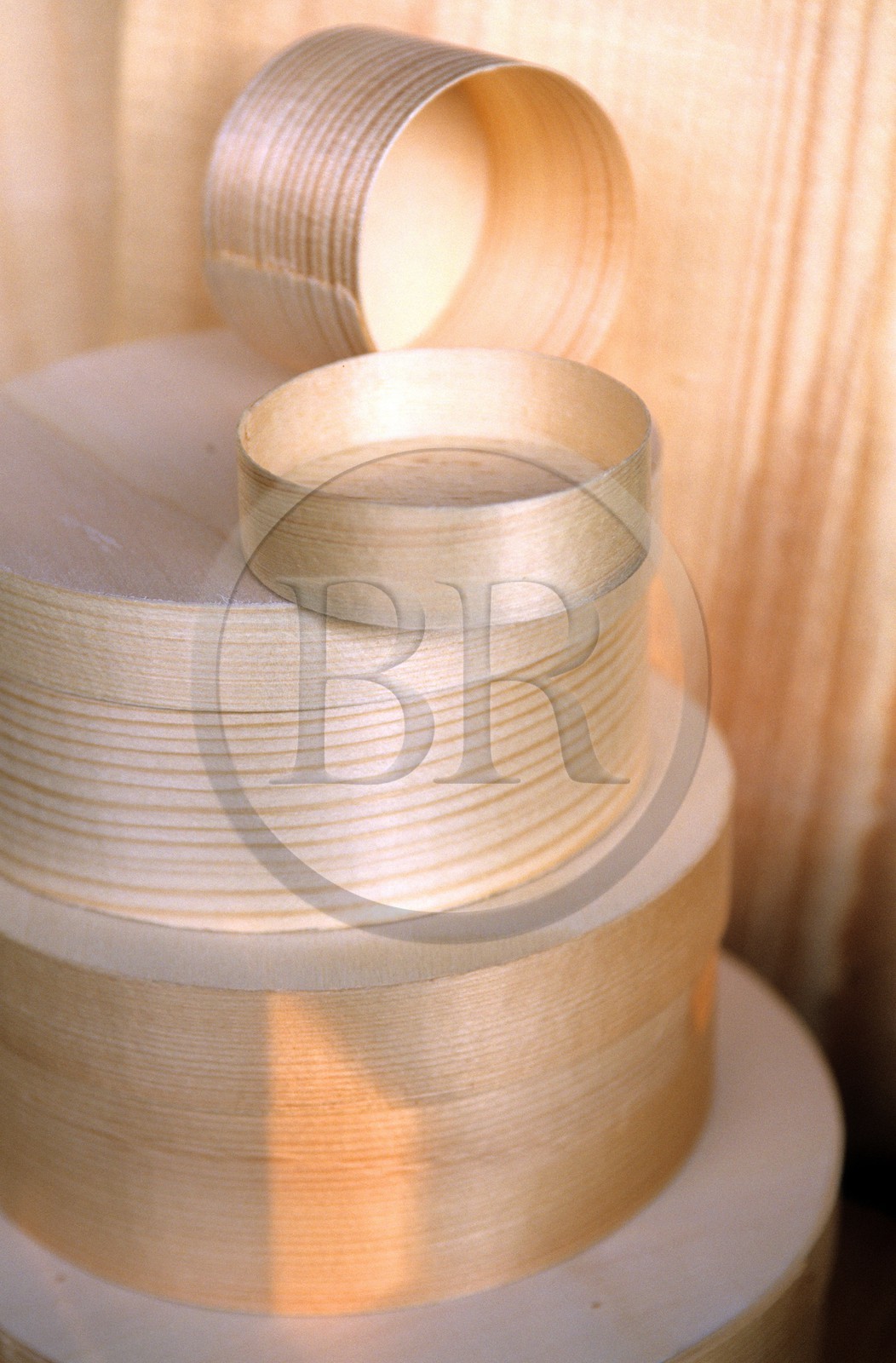 France, Jura (39), Bois-d'Amont, musée de la Boissellerie, boîtes en bois