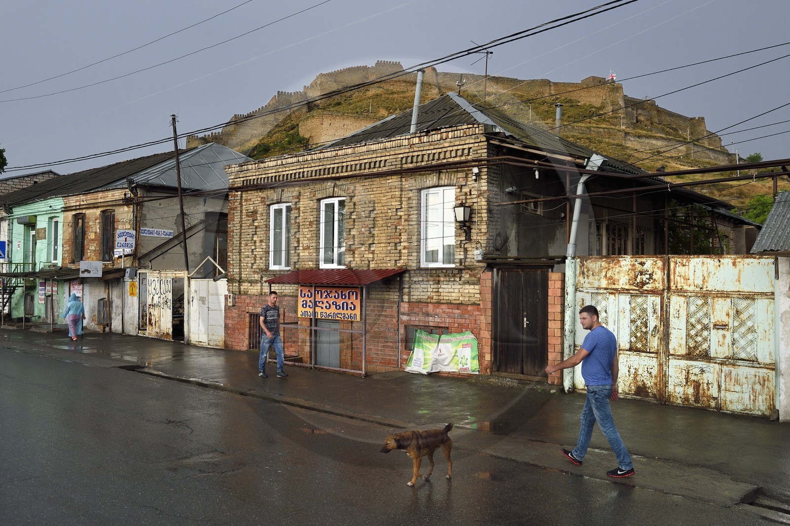Géorgie, Kartlie intérieure, Gori, ville natale de Joseph Staline dominée par la forteresse médiévale de Goristsikhe