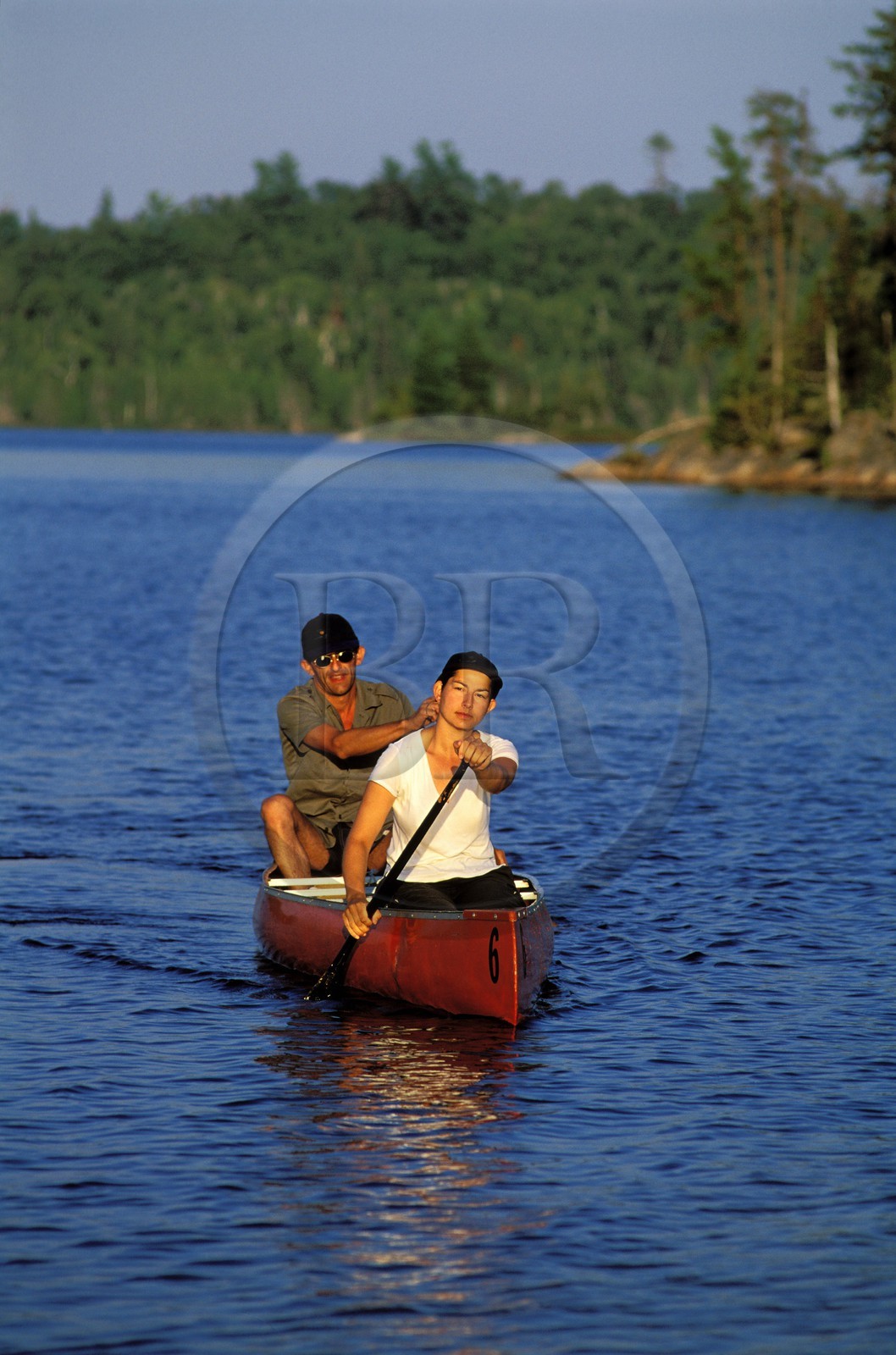 Canada, province de Québec, canoë sur le Lac Victoria