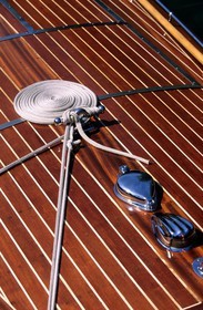 France, Savoie (73), Navig'Aix au lac du Bourget, célèbre canot automobile en bois du type Riva