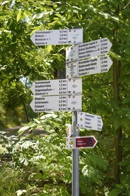 Allemagne, Bade-Wurtemberg, Durbach, panneaux indicateurs