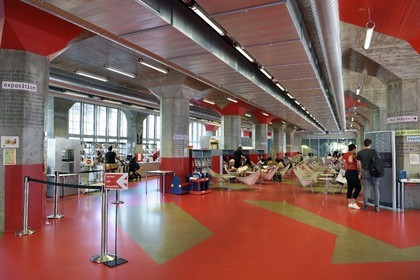 France, Bas Rhin, Strasbourg, development of port du Rhin (Rhine's harbour) and conversion of breakwater of Bassin d'Austerlitz, the Andre Malraux media library