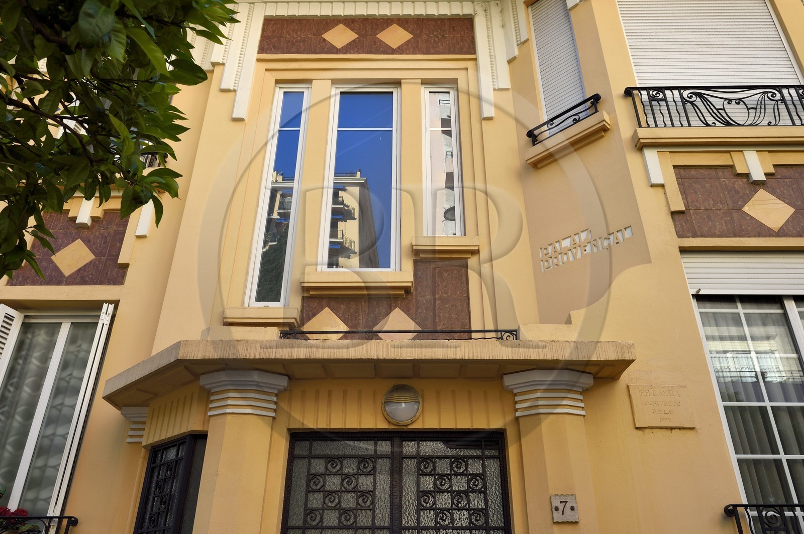 Principality of Monaco, Monaco, Moneghetti district, Palais Provençal, Art Deco building at 7 boulevard de la Belgique