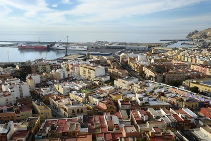 Espagne, Andalousie, Almeria, quartier de la Medina dans la vieille ville et le port