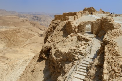 Israel, Negev Desert, Masada fortress, listed as World Heritage by UNESCO, the byzantine western gate