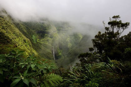France, île de la Réunion, cirque de Salazie, classé Patrimoine Mondial de l'UNESCO, la cascade du trou de fer