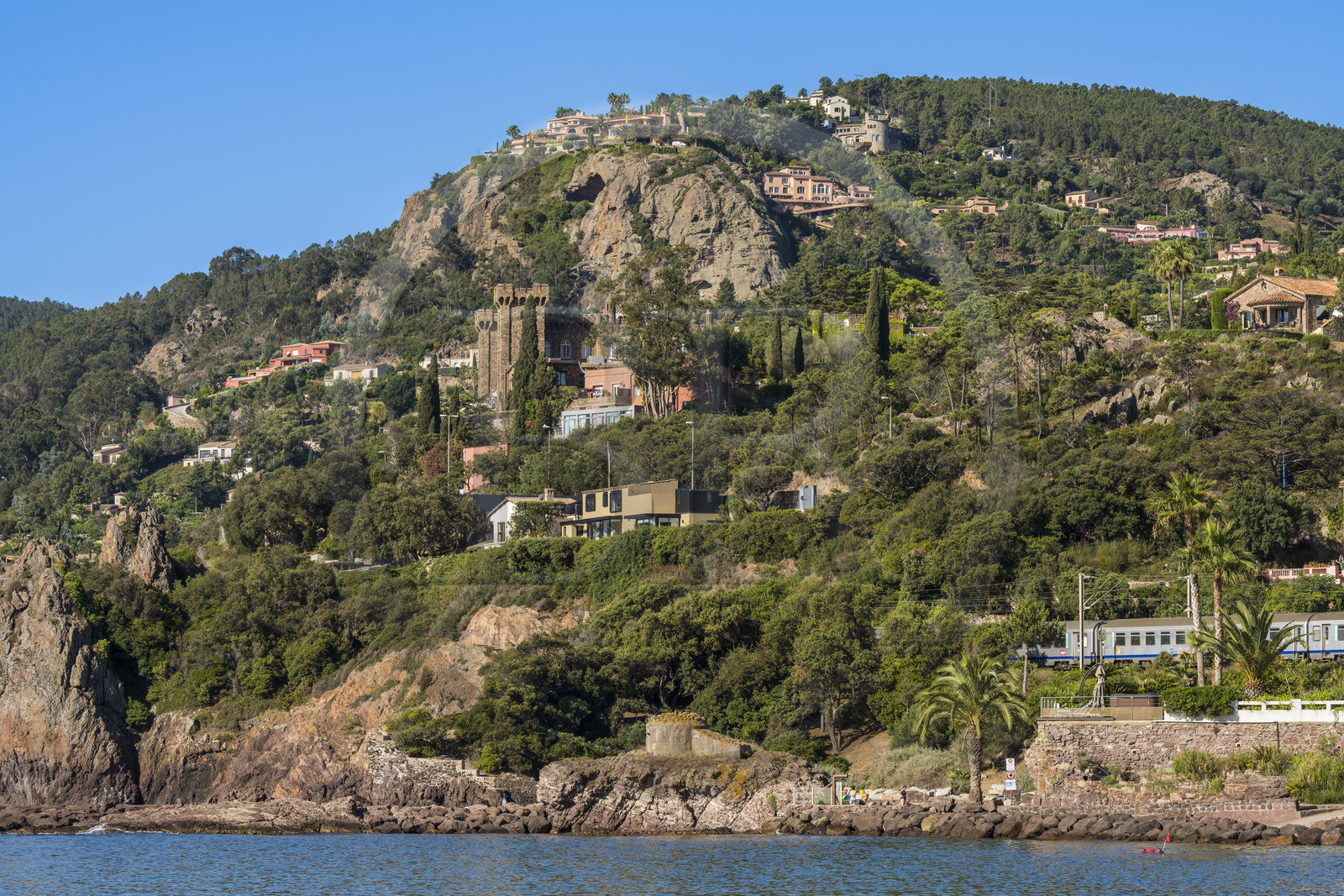 France, Alpes-Maritimes, Mandelieu La Napoule, Agecroft Castle or Miners Castle built in 1918