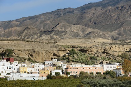 Spain, Andalusia, Almeria Province, Abriojal next to Alhama de Almería on the border of the Tabernas Desert
