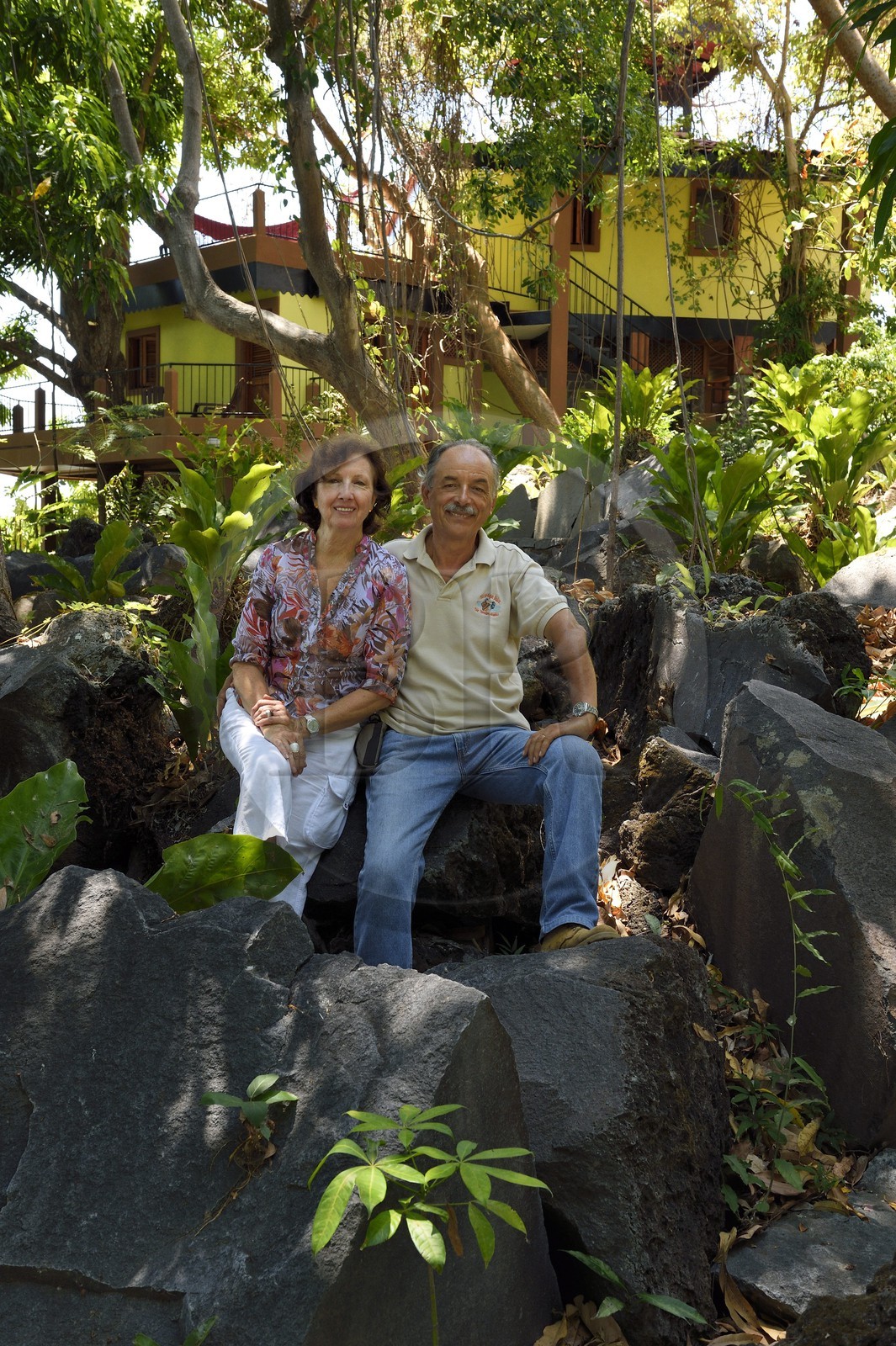 Nicaragua, Nicaragua lake, Las Isletas de Granada, isla Zopango, Roseline and Mauro Bersani owners of the island and from NicarAgua Dulce