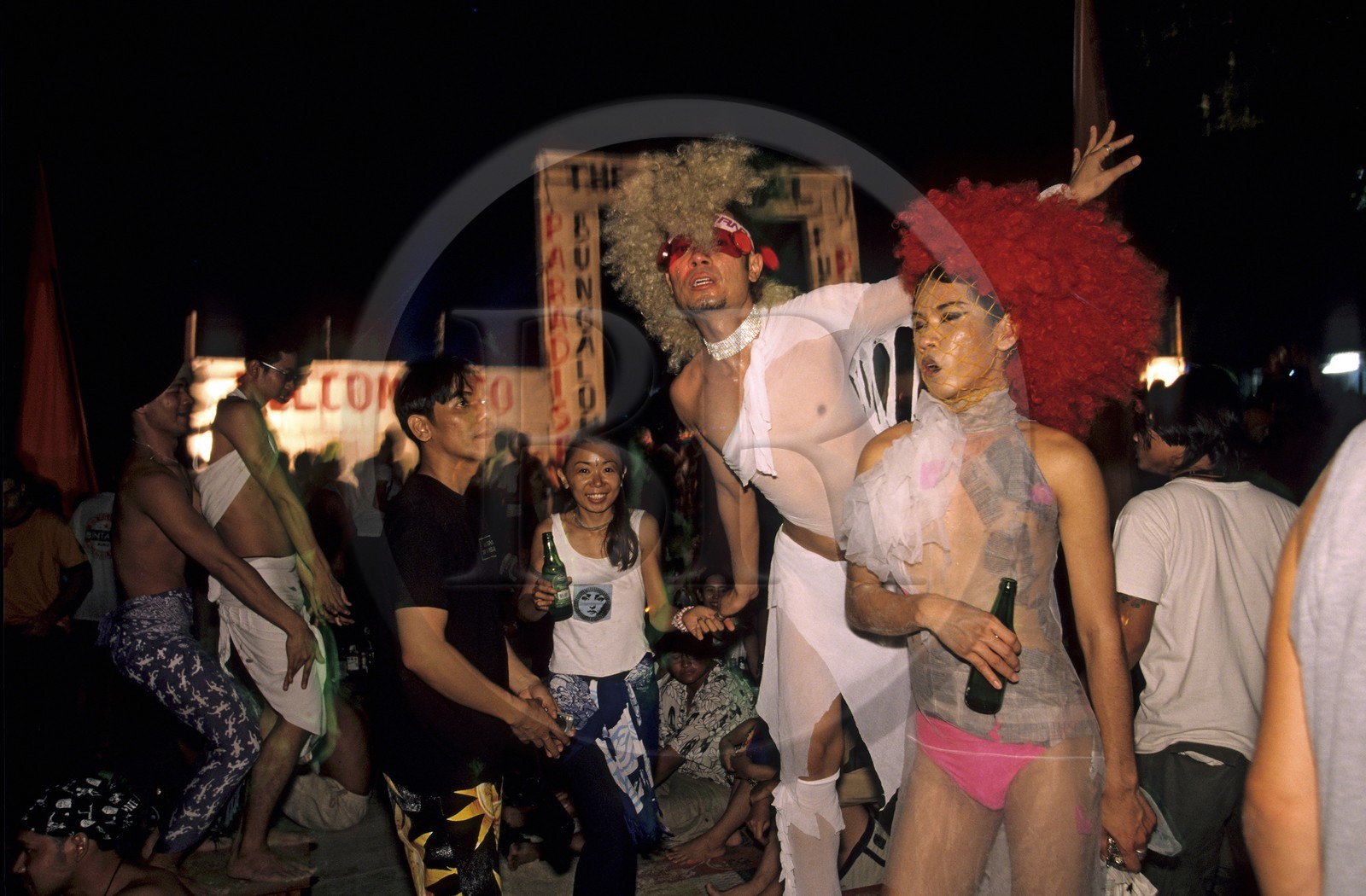 Thaïlande, Archipel îles Samui, Full Moon Party sur l' île de Koh Pha-Ngan, la fête au cúur de la nuit