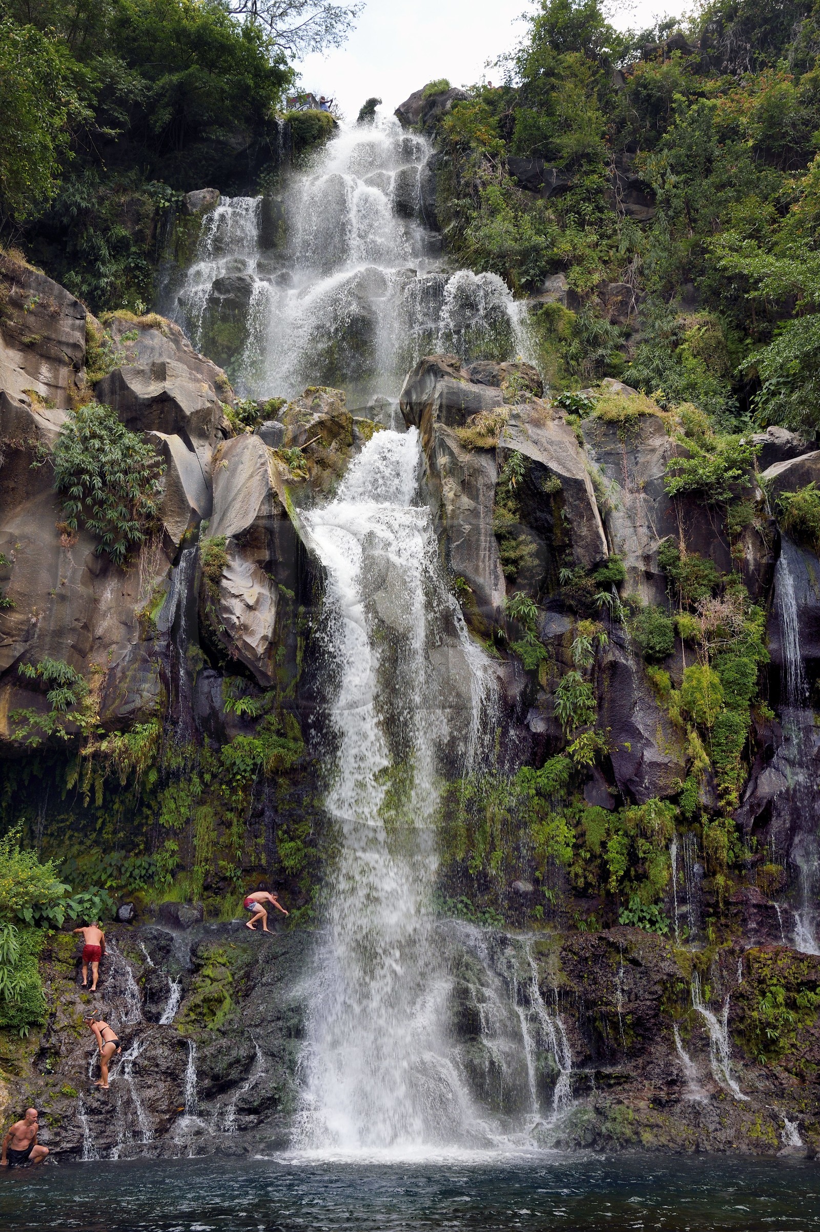France, Ile de la Reunion, Saint-Paul, Saint-Gilles-les-Bains, cascade du bassin des Aigrettes
