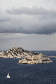 France, Bouches-du-Rhône (13), Marseille, Parc National des Calanques, Archipel des Iles du Frioul, le Chateau d'If