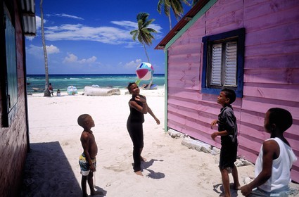 Dominican Republic, Del Este national park, Isla Saona, fishermen village (Mano Juan)