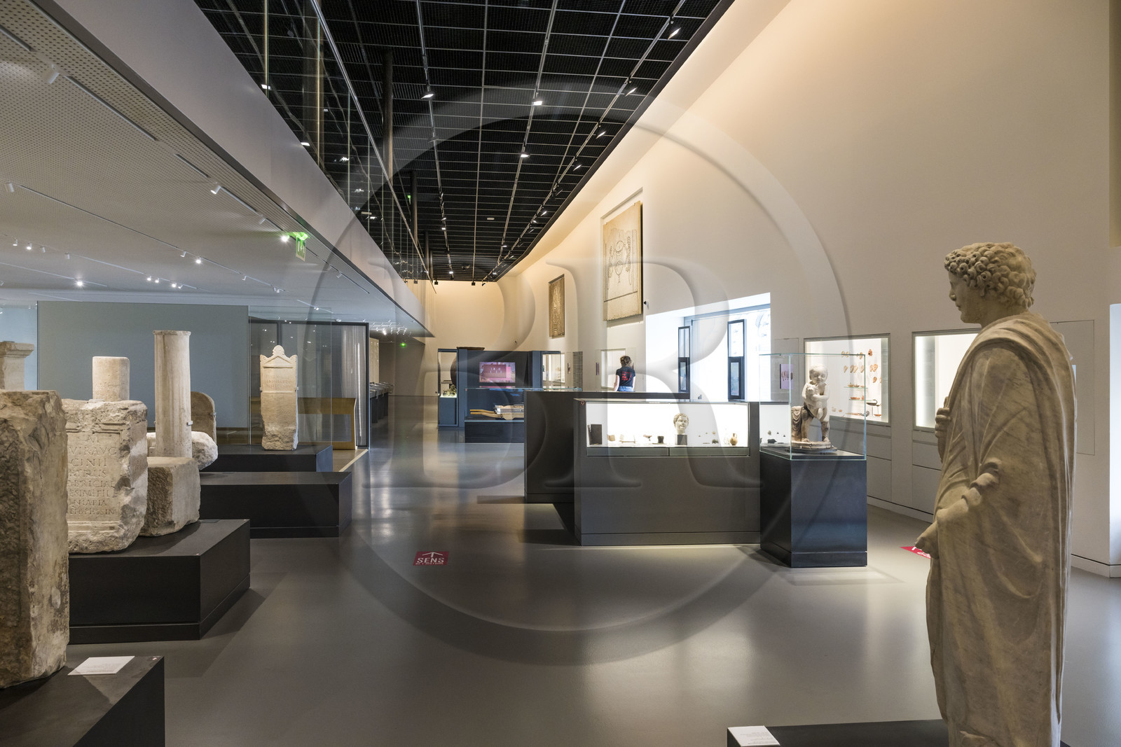 France, Gard, Nimes, Romanity museum (Musée de la Romanite) by architect Elizabeth de Portzamparc