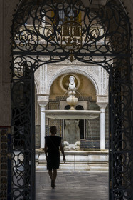 Espagne, Andalousie, Séville, la Casa de Pilatos (la maison de Pilate), palais de style mudéjar, le patio principal