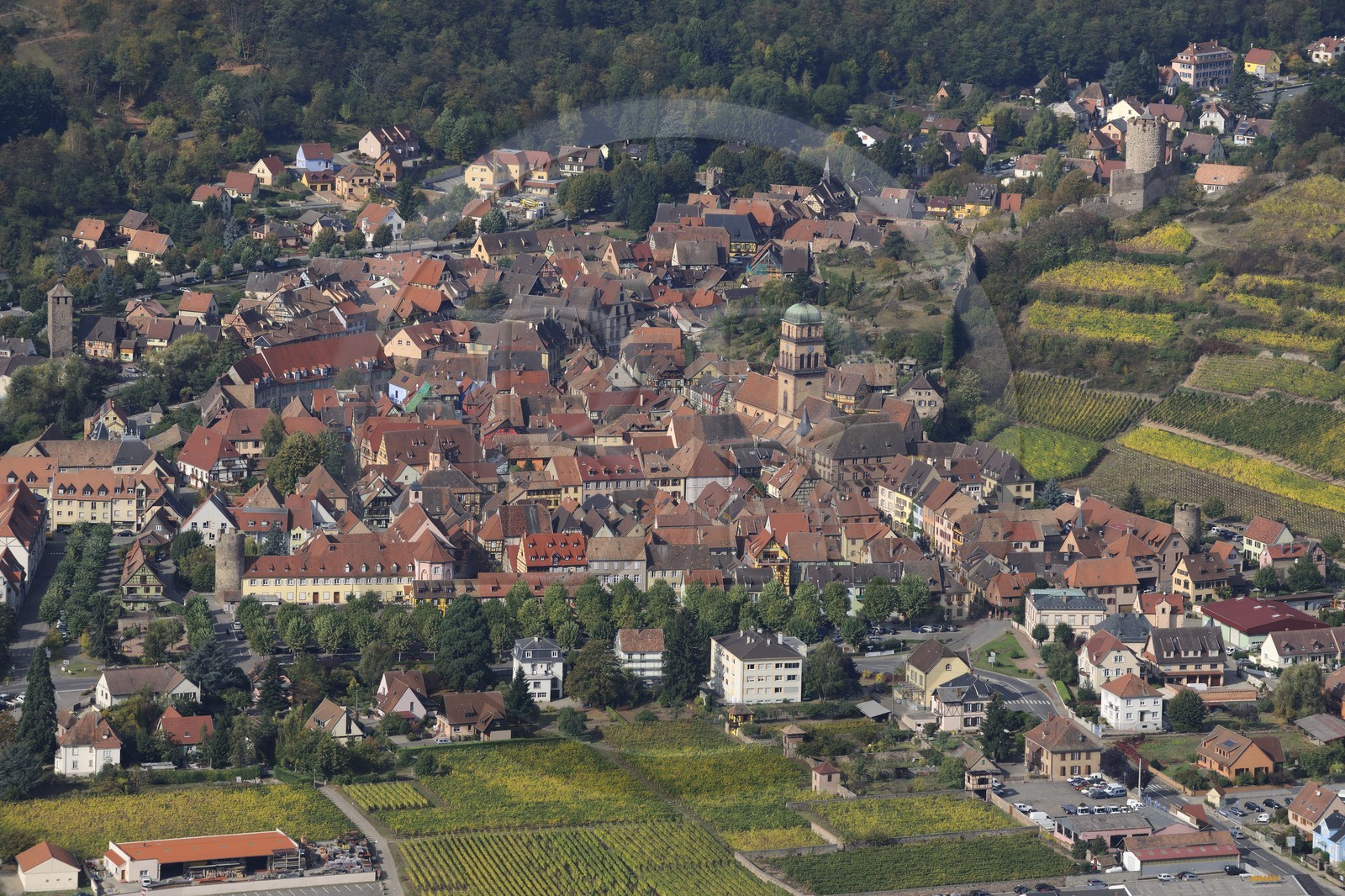France, Haut-Rhin (68), Kaysersberg (photo aérienne)