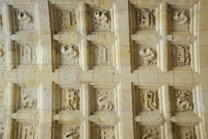 France, Loir et Cher (41), Vallée de la Loire classée Patrimoine Mondial de l' UNESCO, château de Chambord, plafond à caissons