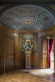 France, Oise (60), Chantilly, le chateau de Chantilly, le musée Condé, effigie en cire d'Henri IV roi de France dans la galerie de Psyché