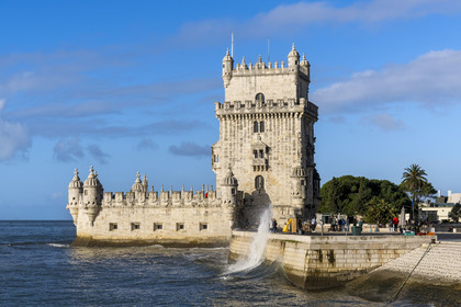 Portugal, Lisbon, Belem, Belem Tower (Torre de Belem), listed as World Heritage by UNESCO