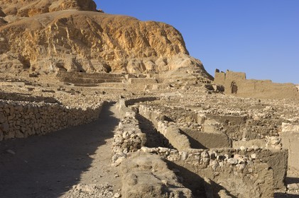 Egypt, Upper Egypt, Nile Valley, surroundings of Luxor, West bank, Thebes Necropolis listed as World Heritage by UNESCO,  Deir el-Medina, the Craftsmen valley