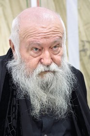 France, Paris, Galerie RX, Hermann Nitsch, Hermann Nitsch, contemporary Austrian artist, co-founder of the Wiener Aktionismus movement (Viennese Actionism)
