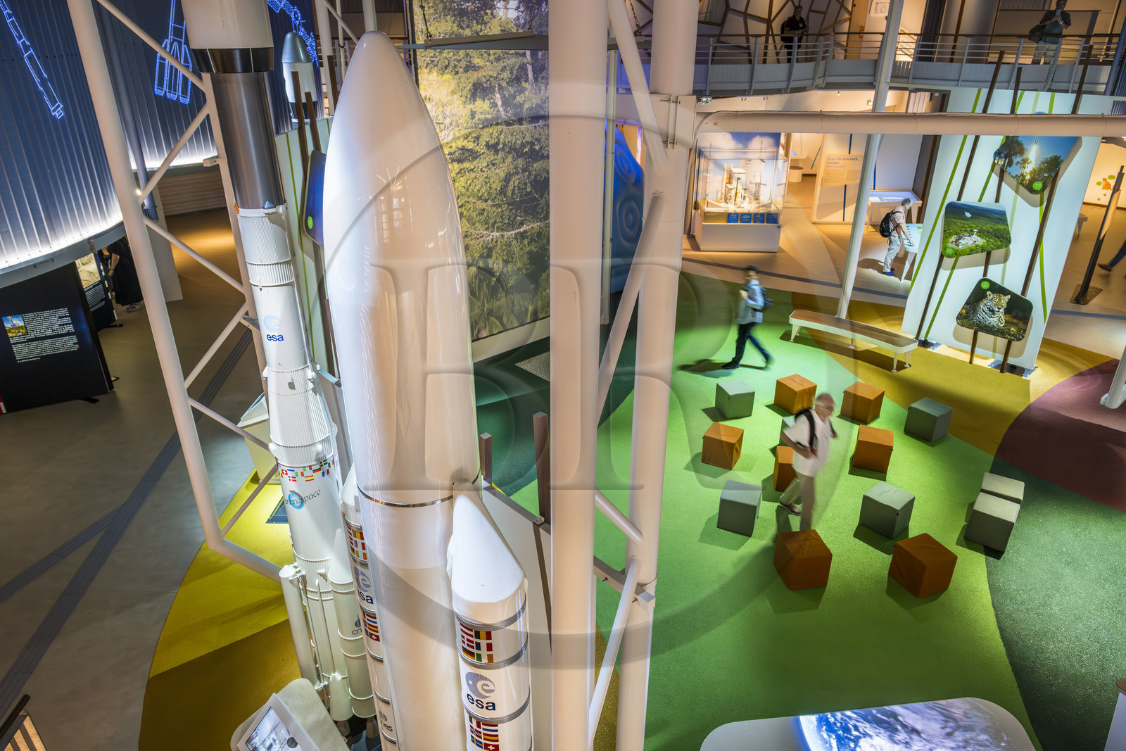 France, Guyane, Kourou, Centre Spatial Guyanais (CSG), Guyaspace Expérience (ancien Musée de l'Espace), maquettes de lanceurs (fusées)