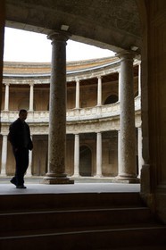 Espagne, Andalousie, Grenade, Palais nasrides de l'Alhambra, classé Patrimoine Mondial de l'UNESCO, Palais de Charles Quint (Palacio de Carlos V)