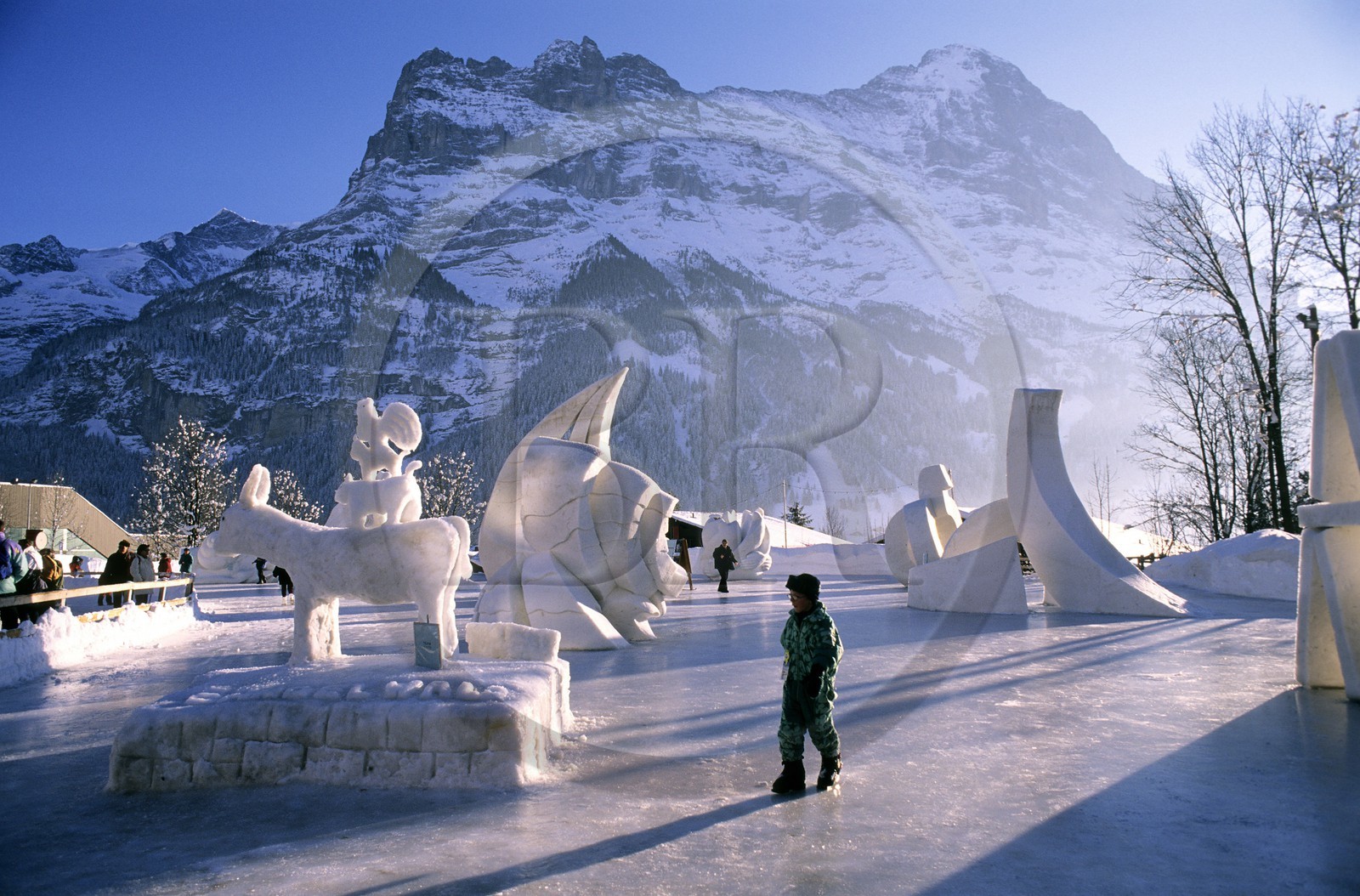 Switzerland, Bernese Oberland, Jungfrau, ice sculptures