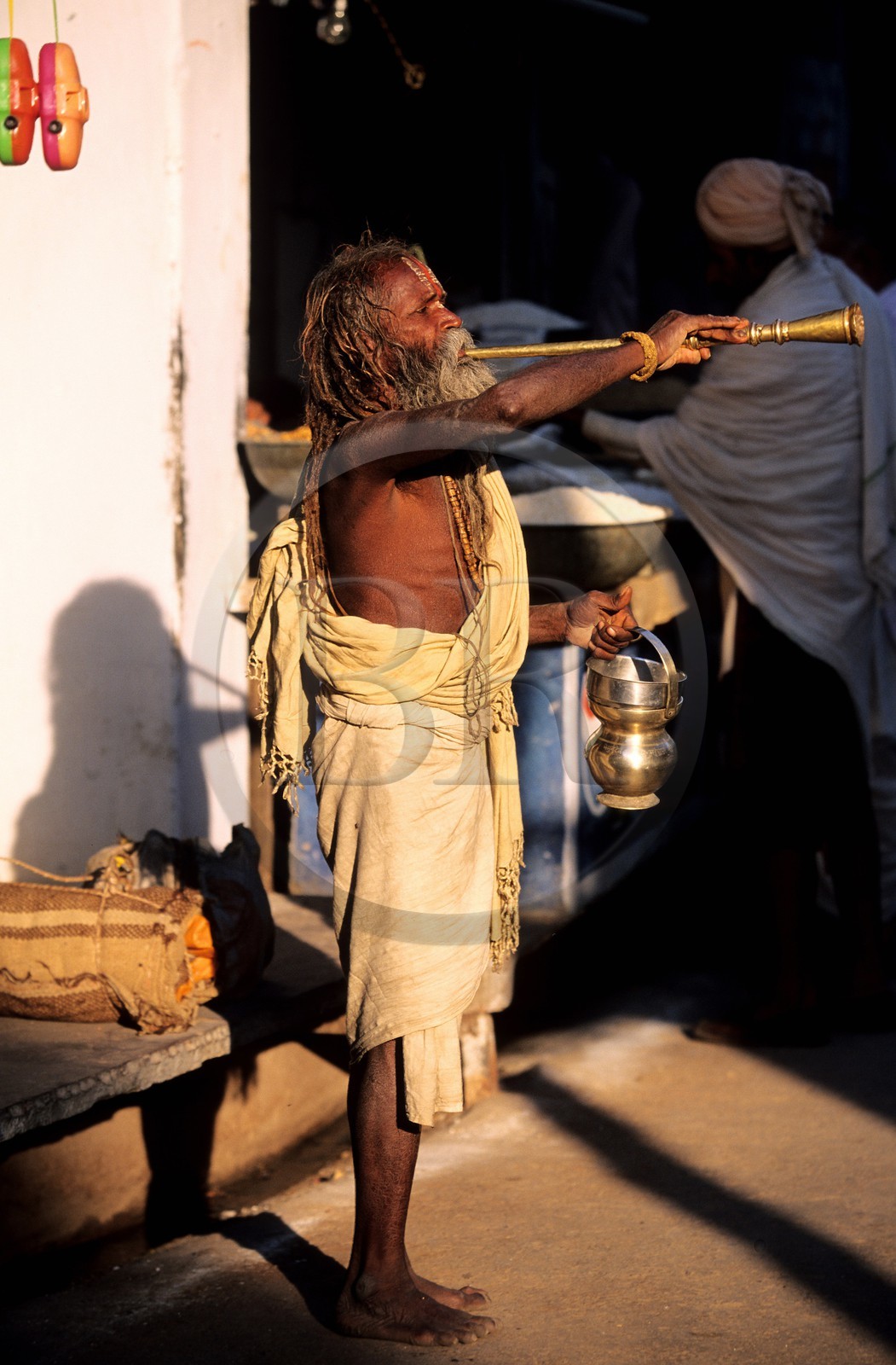 Inde, état du Rajasthan, Pushkar, un sadhu (ascète hindou)