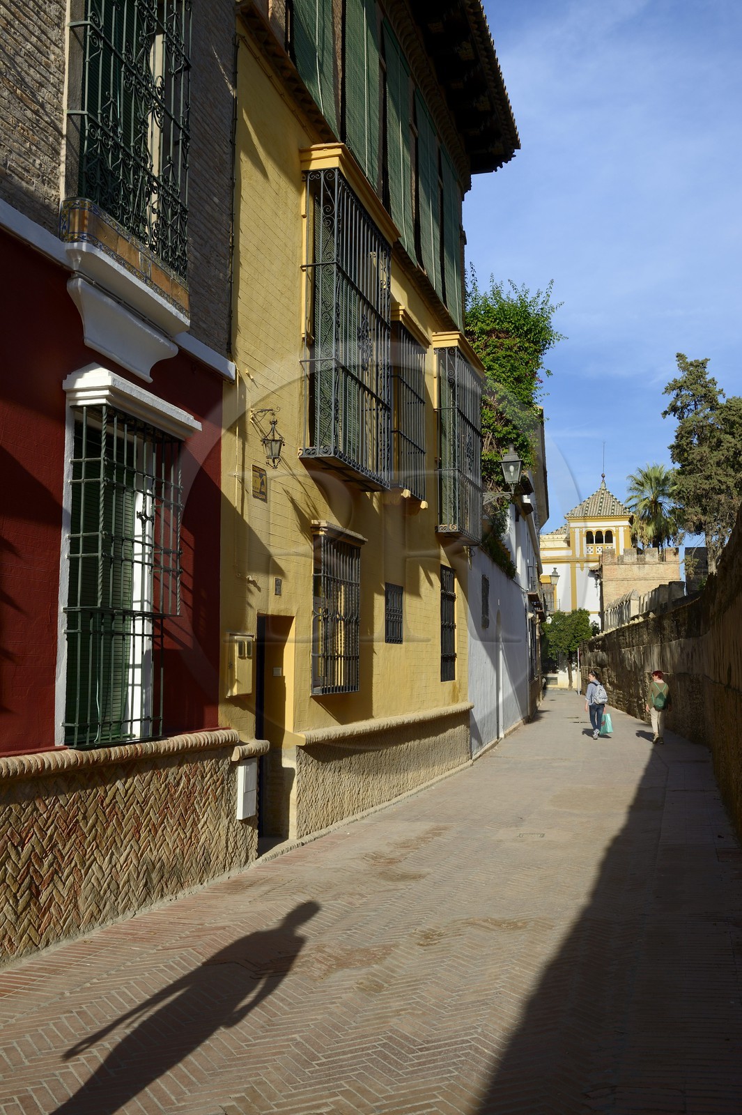 Espagne, Andalousie, Séville, calle Agua ou ruelle de l'eau est le cœur géographique du quartier Santa Cruz et fut baptisée ainsi car elle longeait un aqueduc encore en usage qui assurait l'alimentation en eau de l'Alcazar