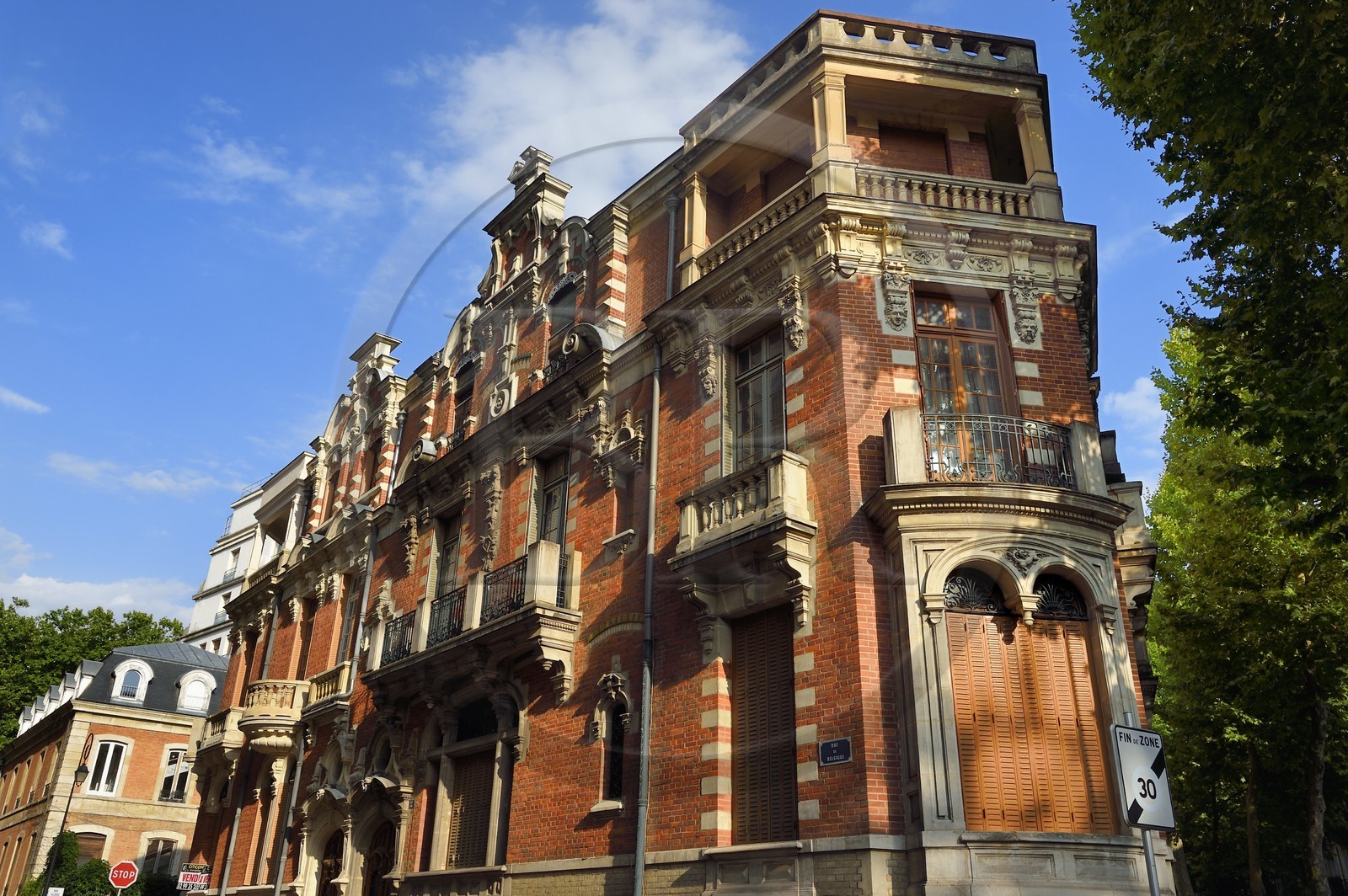 France, Allier (03), Vichy, rue de Belgique, le Castel Flamand construit à la fin du XIXe siècle par l'architecte Mizard