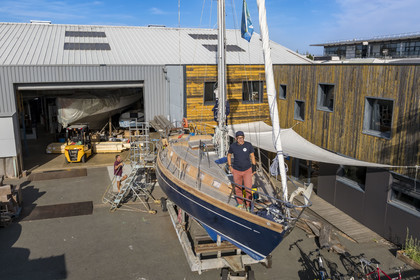 France, Charente-Maritime (17), La Rochelle, quartier des Minimes, Chantier Despierres - Atelier Bois et Océan, spécialisé dans la charpente marine, l’entretien et la réparation de navires de plaisance en bois, il est dirigé par Nicolas Chanteloup